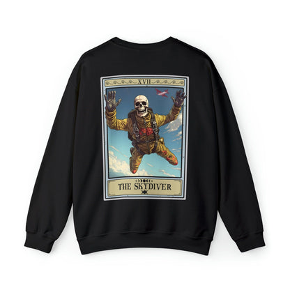 The Skydiver Tarot Card Sweatshirt BACK PRINT, Skydiving