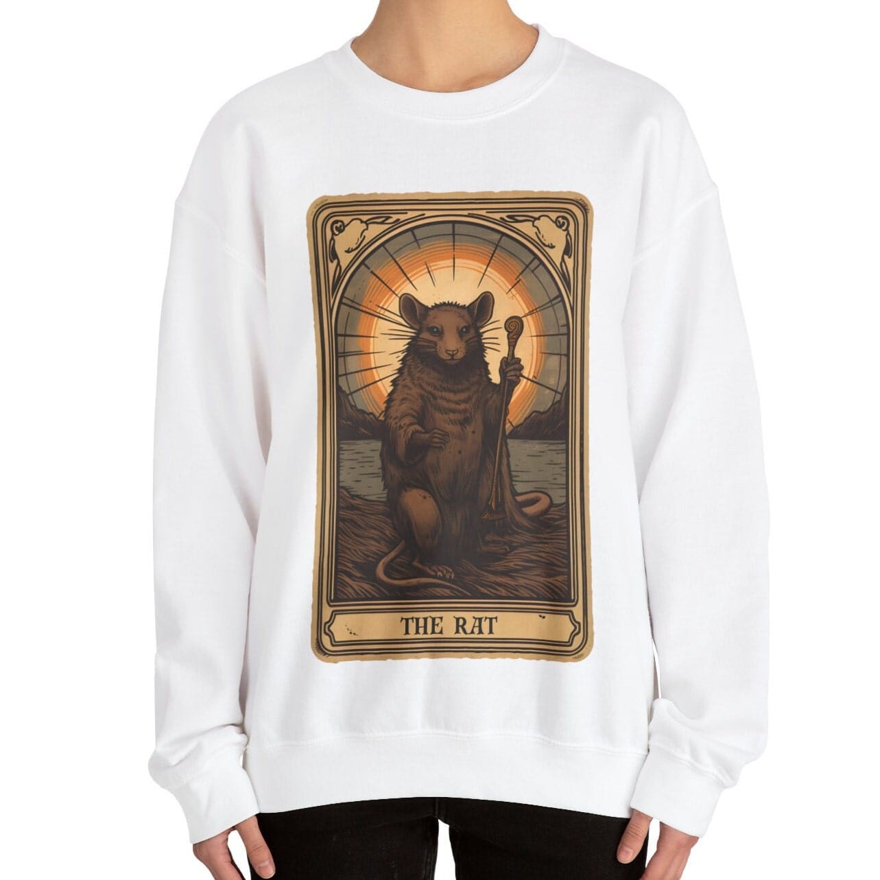 The Rat Tarot Card Sweatshirt, Animal Lover