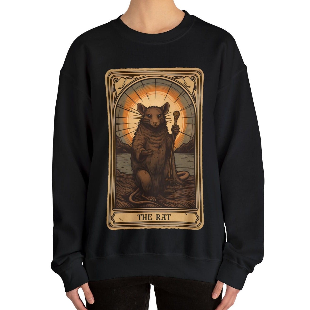 The Rat Tarot Card Sweatshirt, Animal Lover