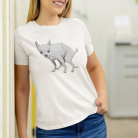 Pooping Chihuahua Shirt, Pooping Dog