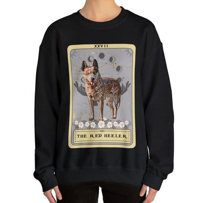 The Red Heeler Tarot Card Sweatshirt, Australian Cattle Dog