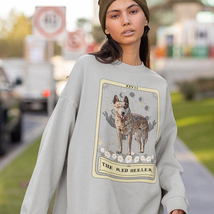 The Red Heeler Tarot Card Sweatshirt, Australian Cattle Dog