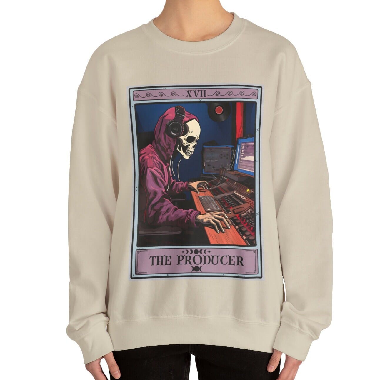 The Producer Tarot Card Sweatshirt, Music Producer Recording Studio