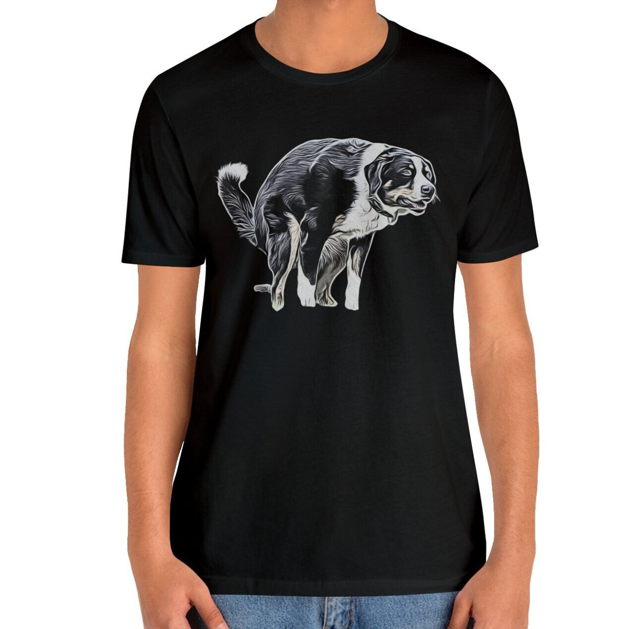 Pooping Bernese Mountain Dog Shirt, Pooping Dog