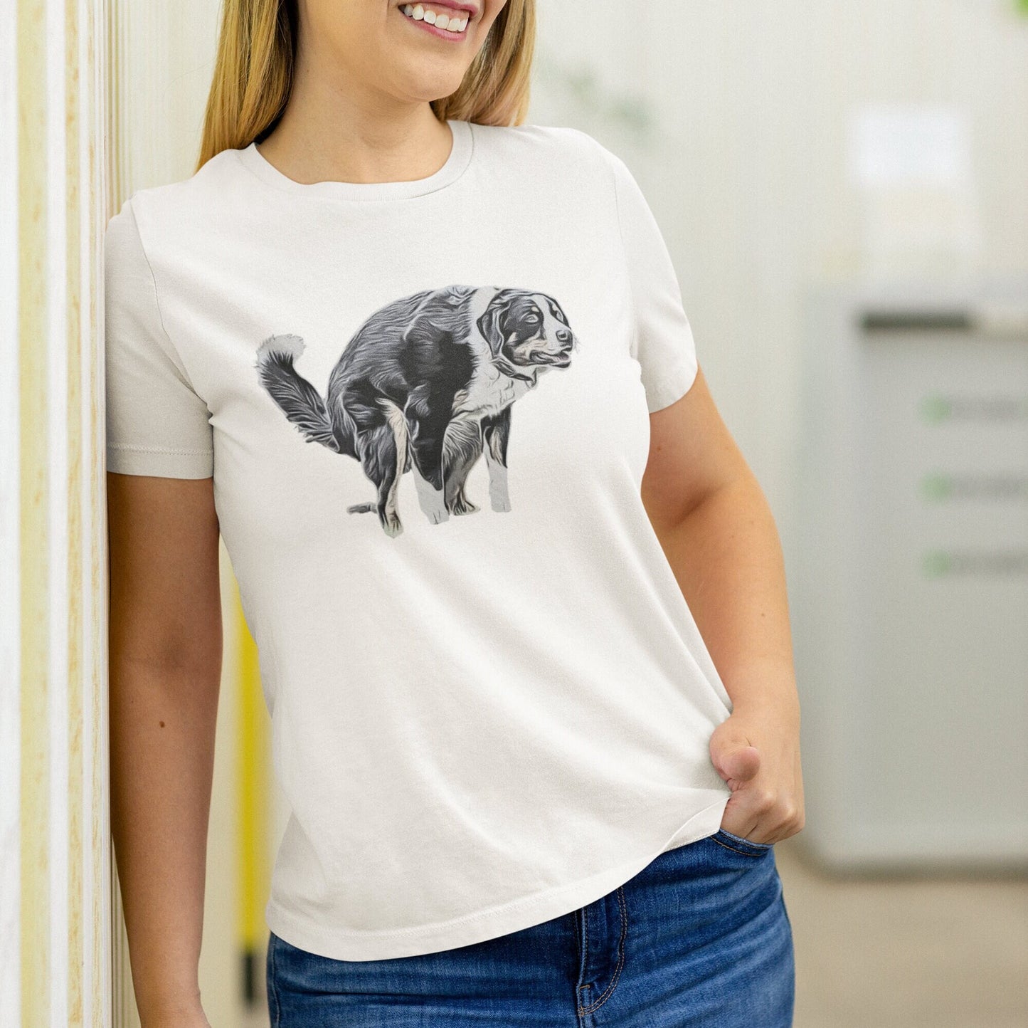 Pooping Bernese Mountain Dog Shirt, Pooping Dog