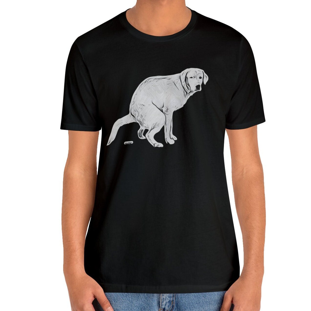 Pooping Dog Shirt, Labrador