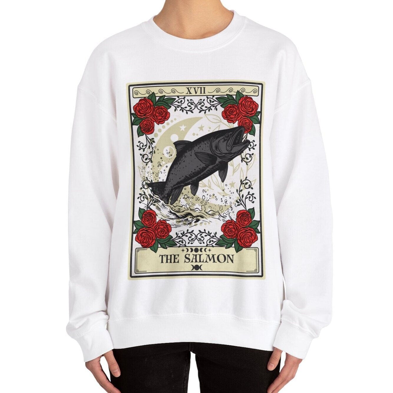 The Salmon Tarot Card Sweatshirt, Fish Lover