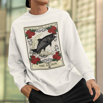 The Salmon Tarot Card Sweatshirt, Fish Lover