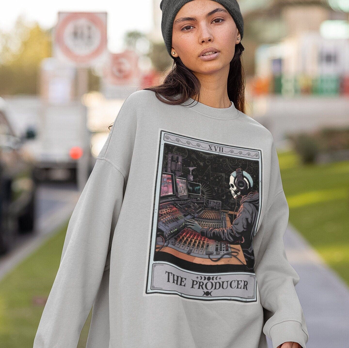 The Producer Tarot Card Sweatshirt, Music Recording Studio