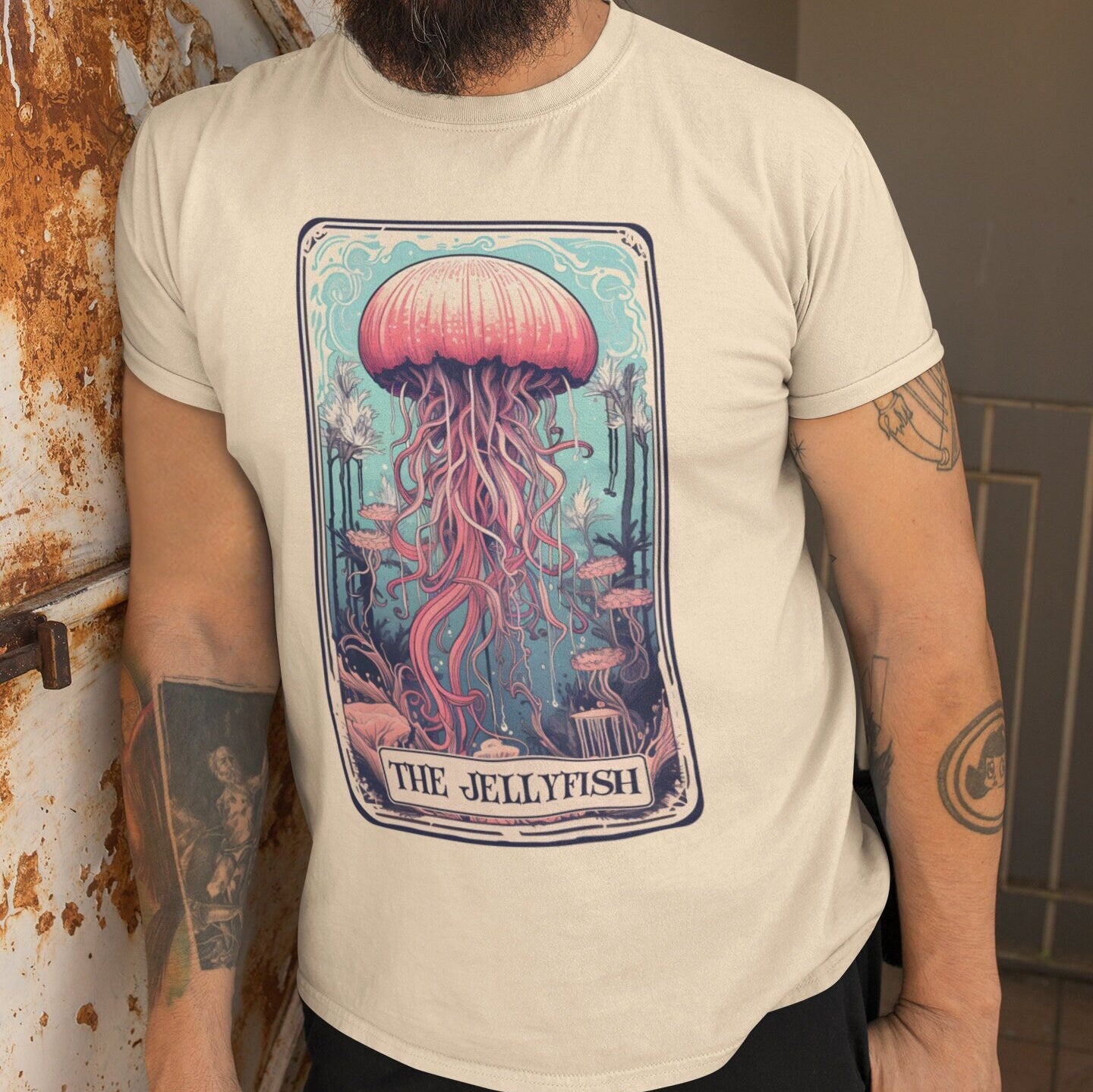 The Jellyfish Tarot Card Shirt, Ocean Marine Biologist