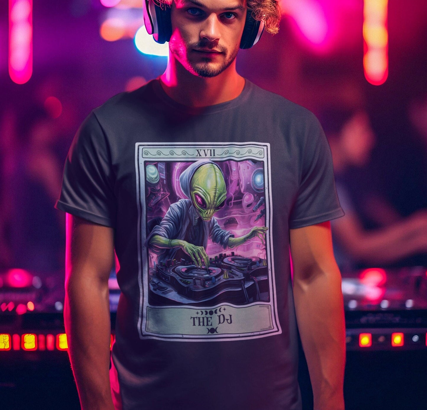 The DJ Tarot Card Shirt Alien