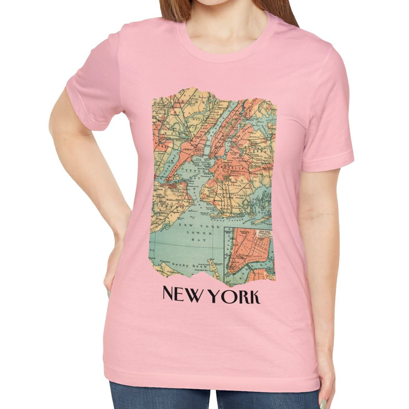 New York City Vintage Map T-shirt