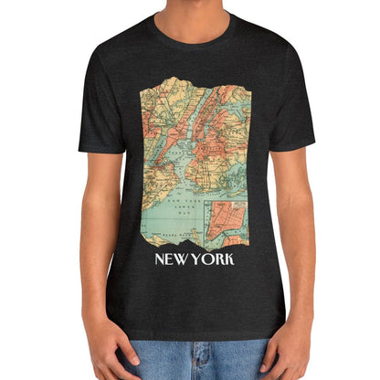 New York City Vintage Map T-shirt