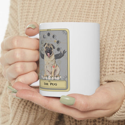 The Pug Tarot Card Mug, Dog Lover