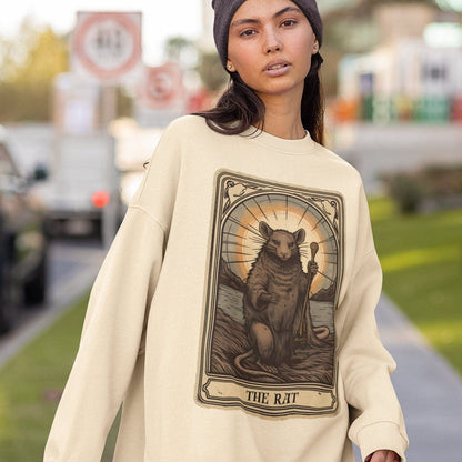 The Rat Tarot Card Sweatshirt, Animal Lover