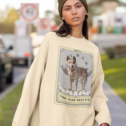 The Red Heeler Tarot Card Sweatshirt, Australian Cattle Dog