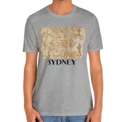 Sydney City Vintage Map T-shirt Australia