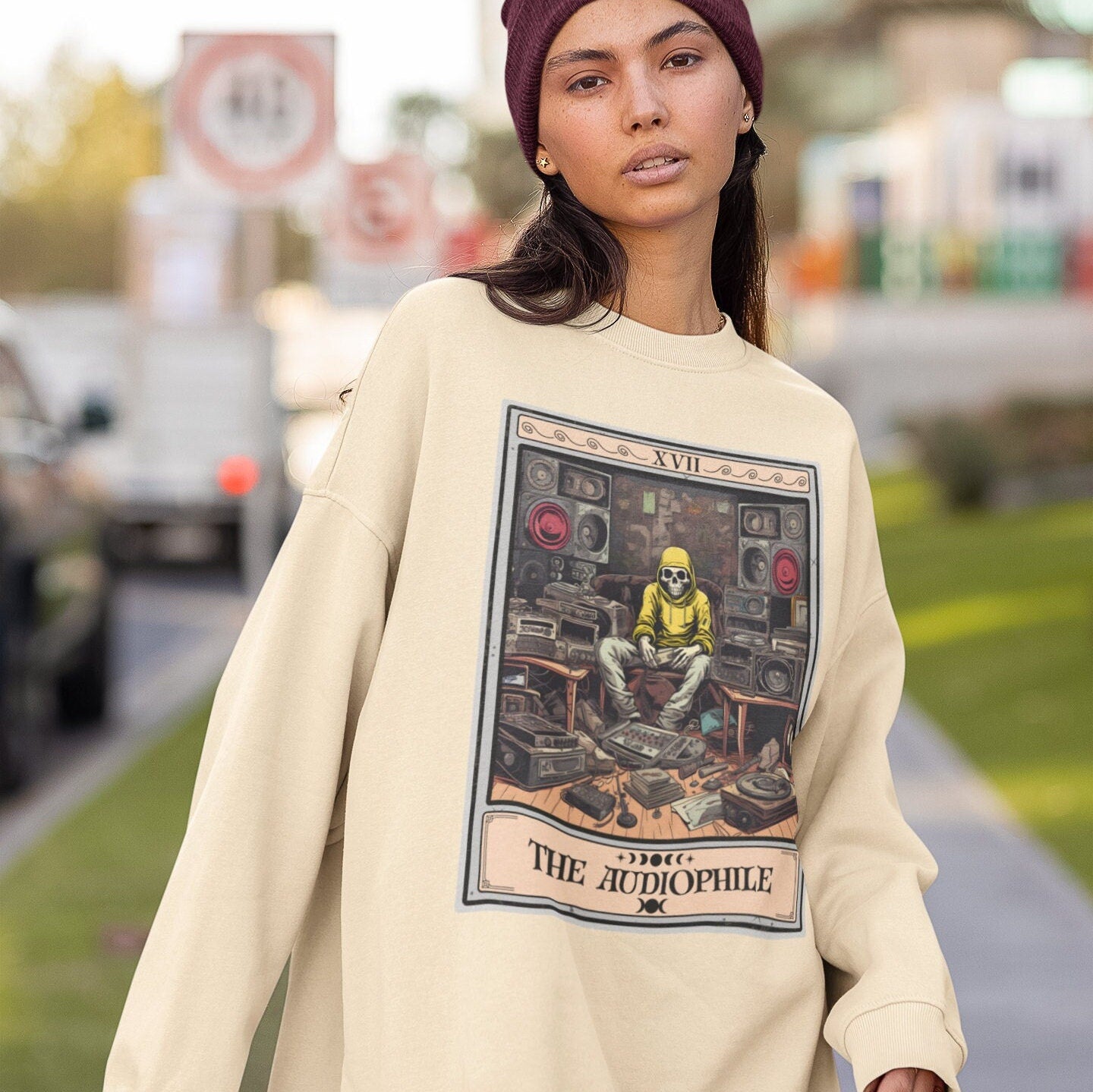 The Audiophile Tarot Card Sweatshirt