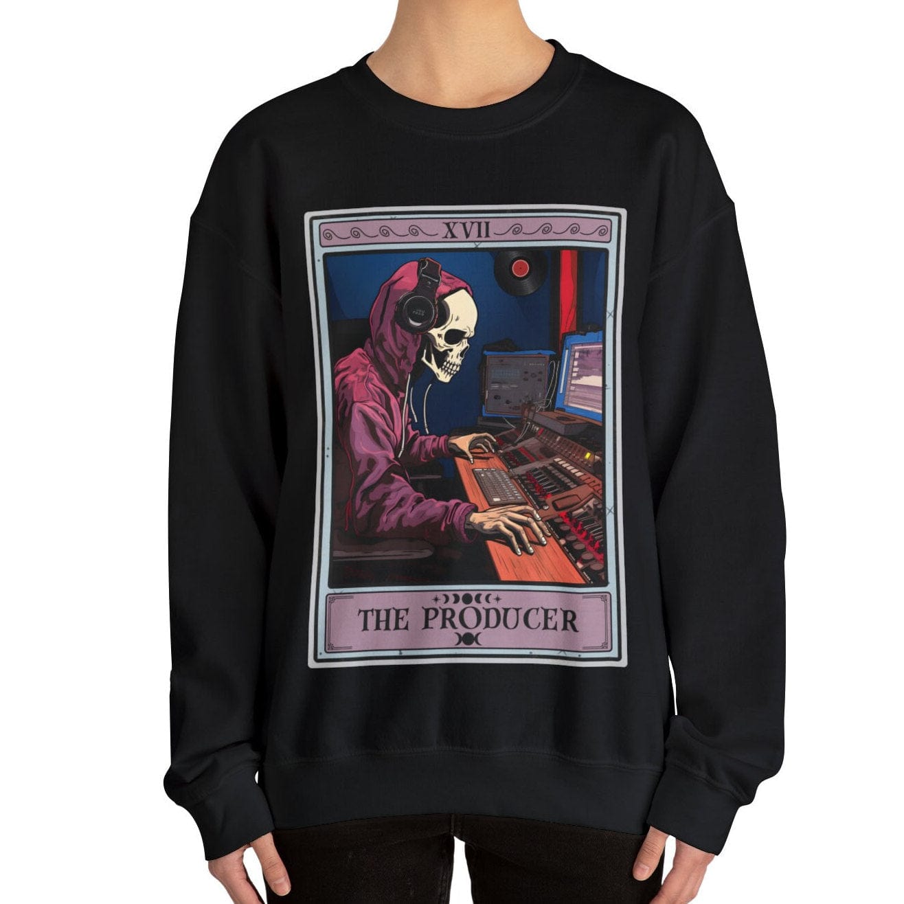 The Producer Tarot Card Sweatshirt, Music Producer Recording Studio