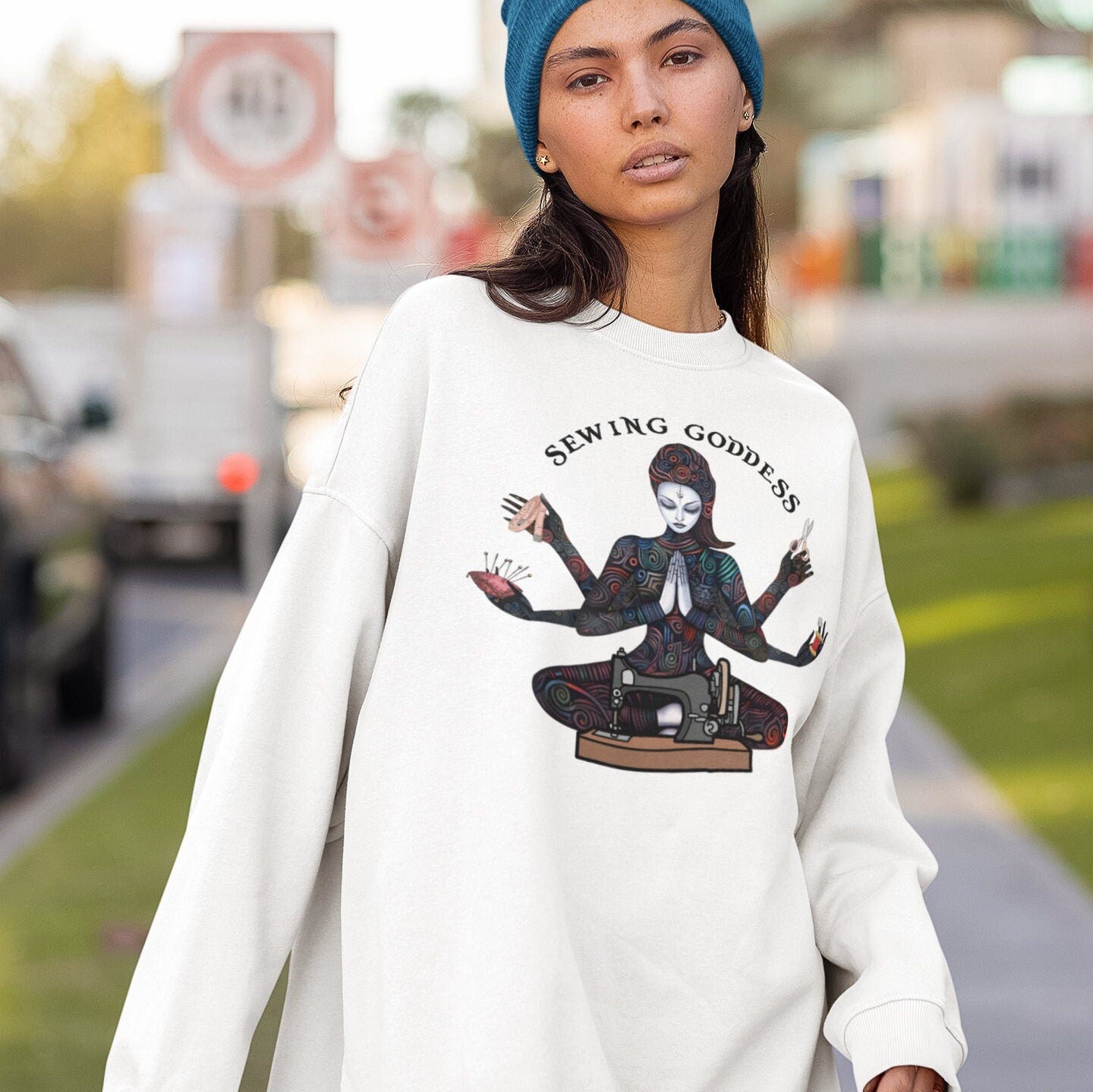 Sewing Goddess Sweatshirt, Sewer