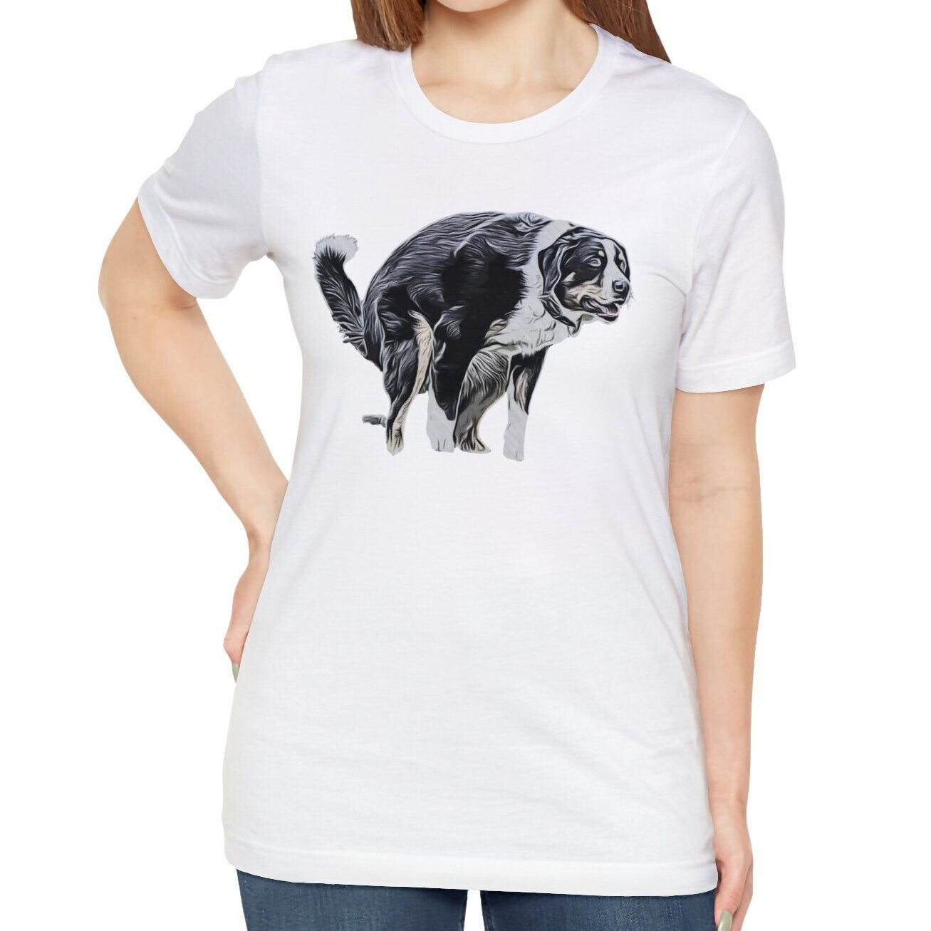 Pooping Bernese Mountain Dog Shirt, Pooping Dog