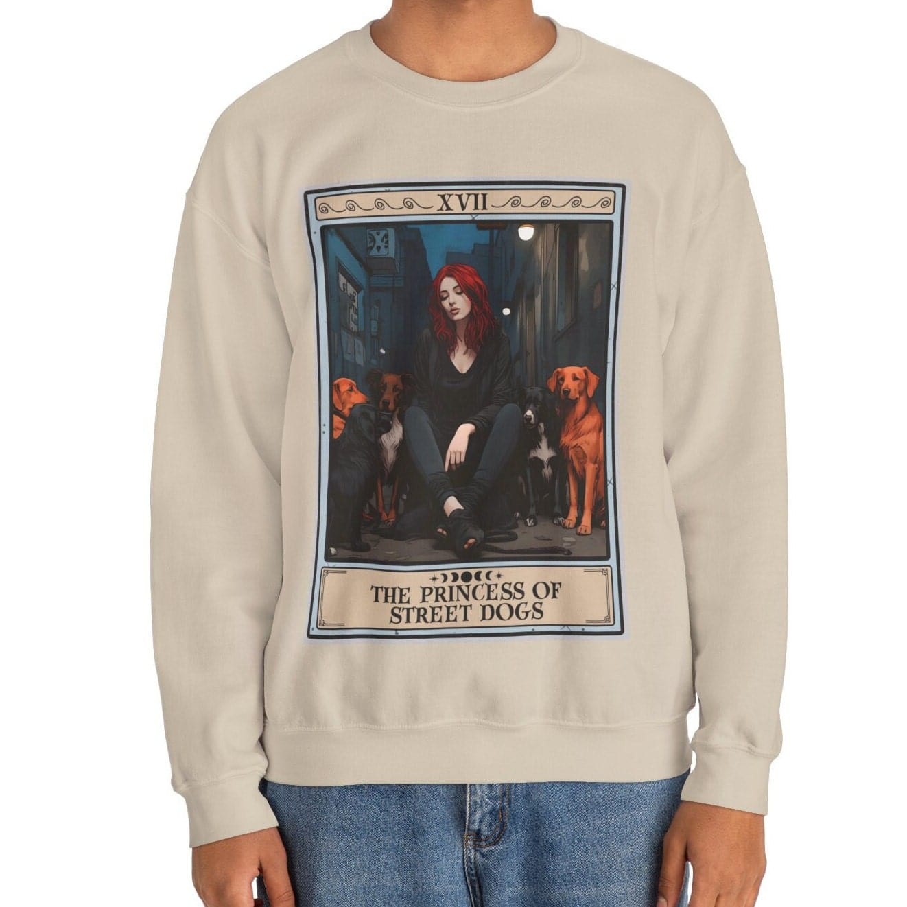 The Princess Of Street Dogs Tarot Card Sweatshirt, Dog Shelter