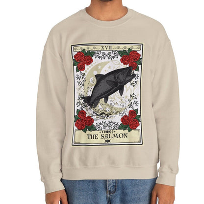 The Salmon Tarot Card Sweatshirt, Fish Lover