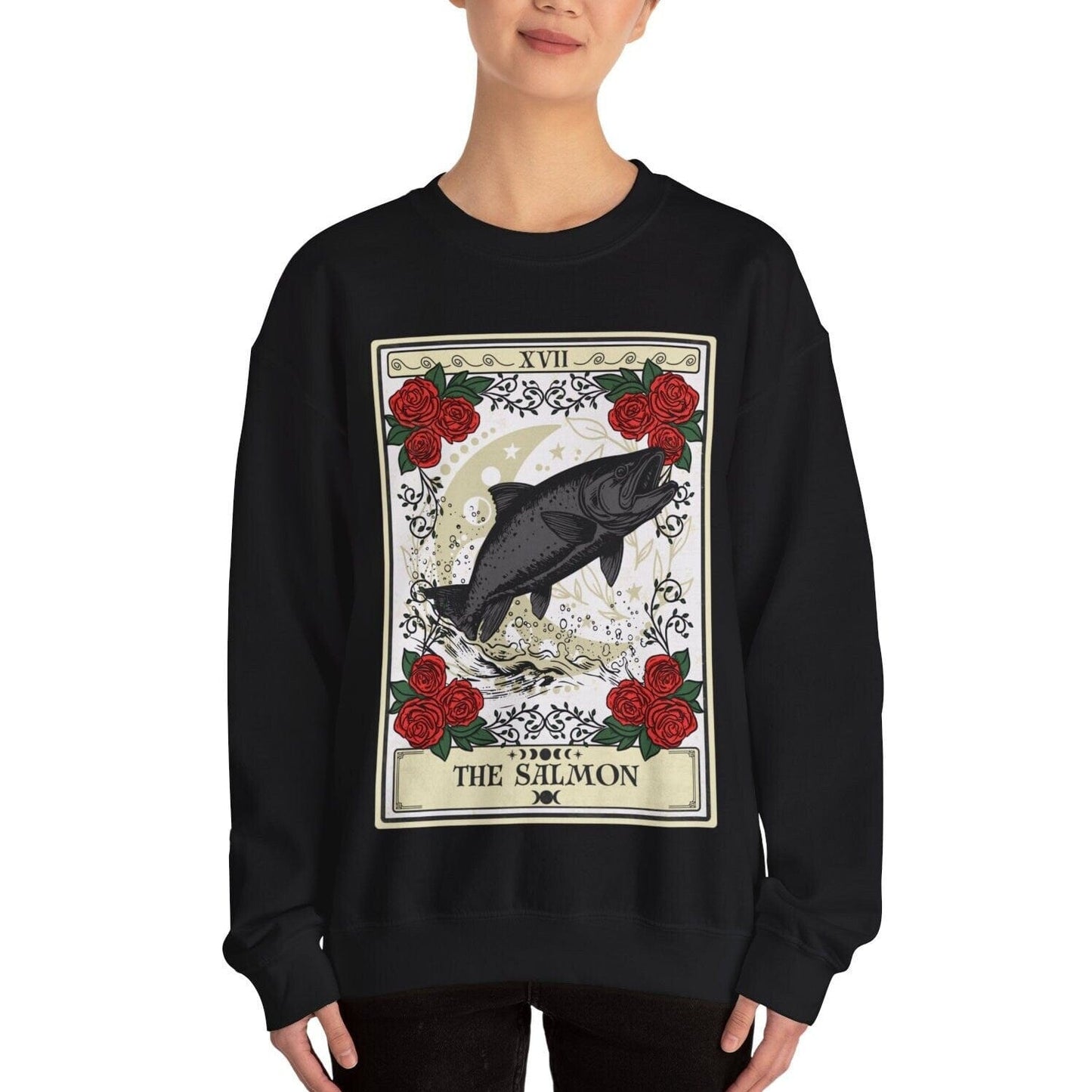 The Salmon Tarot Card Sweatshirt, Fish Lover