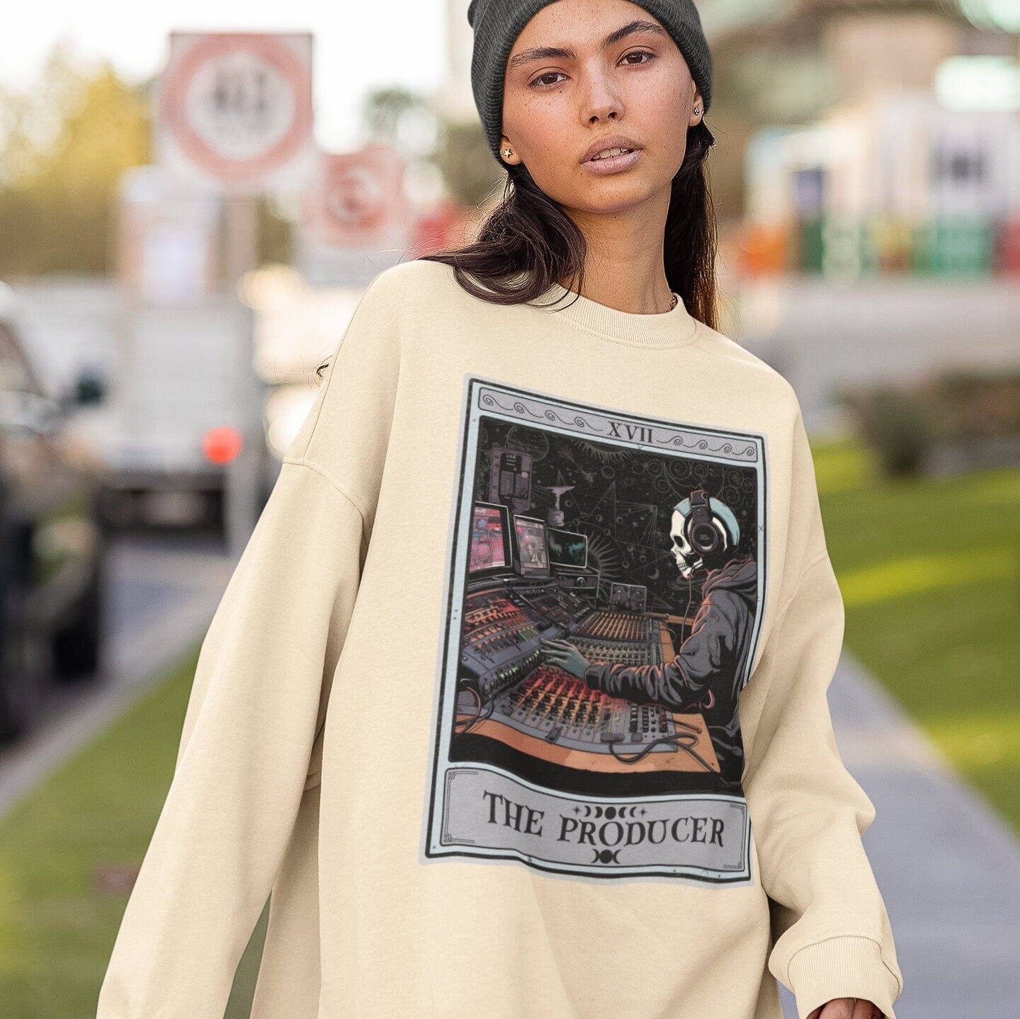 The Producer Tarot Card Sweatshirt, Music Recording Studio