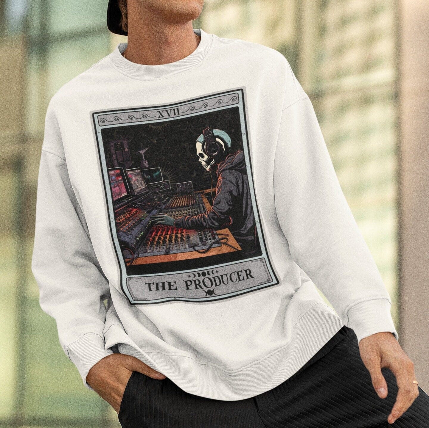 The Producer Tarot Card Sweatshirt, Music Recording Studio