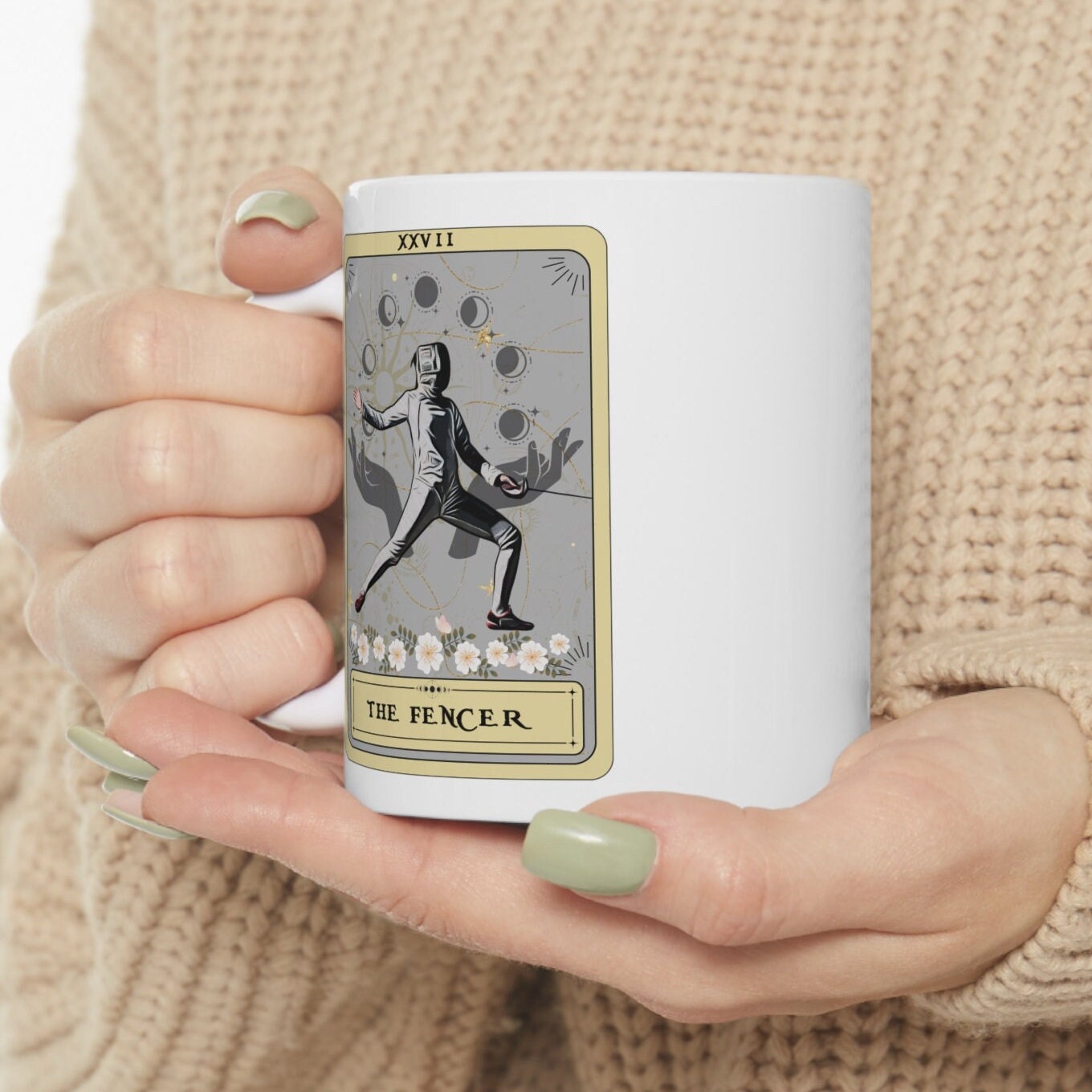 The Fencer Tarot Card Mug, Fencing