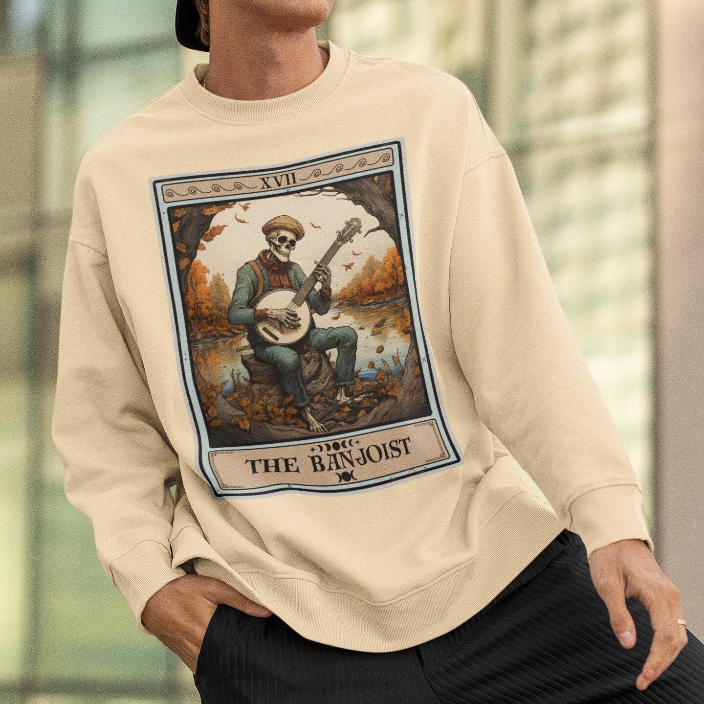 The Banjoist Tarot Card Sweatshirt