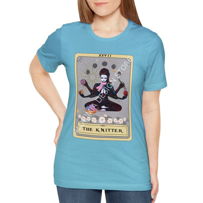 The Knitter Goddess Tarot Card Shirt, Knitting