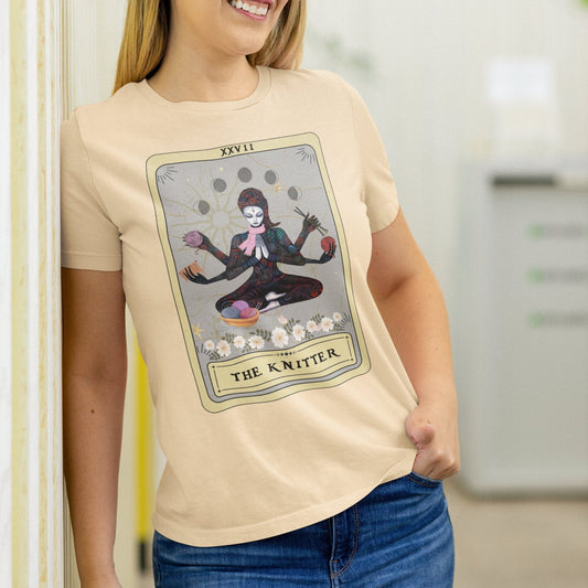 The Knitter Goddess Tarot Card Shirt, Knitting