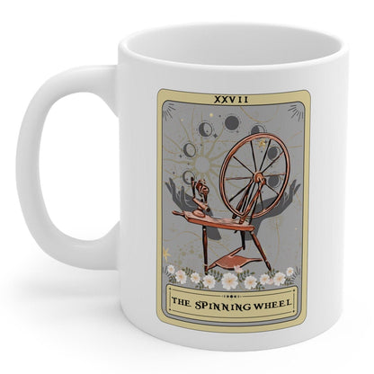 The Spinning Wheel Tarot Card Mug, Yarn Lover