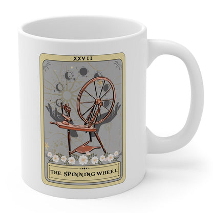 The Spinning Wheel Tarot Card Mug, Yarn Lover