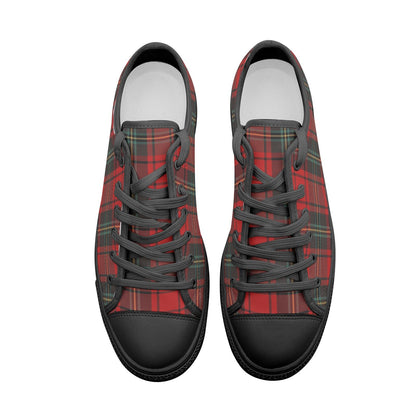 Red Tartan Shoes Scottish Canvas Plaid