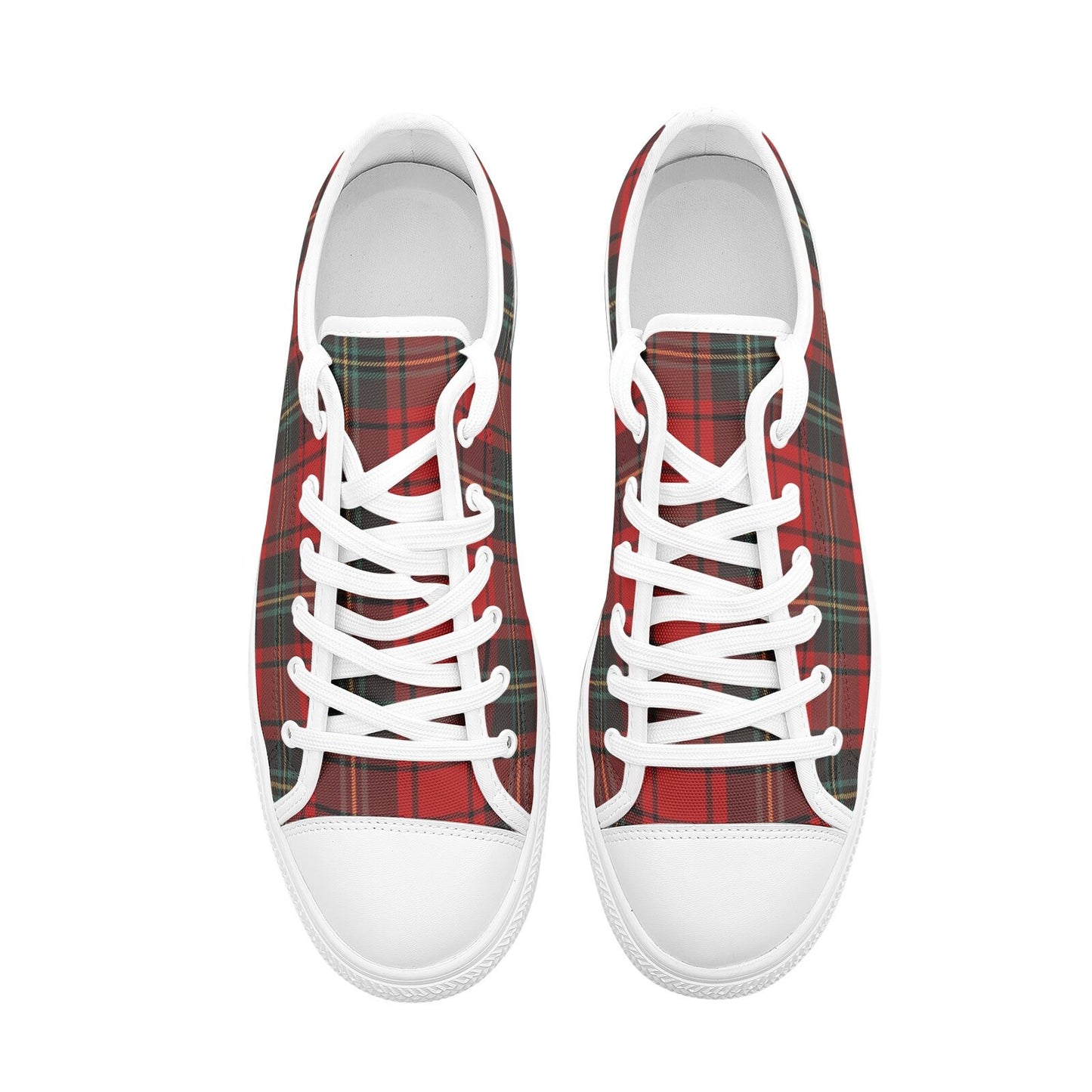 Red Tartan Shoes Scottish Canvas Plaid