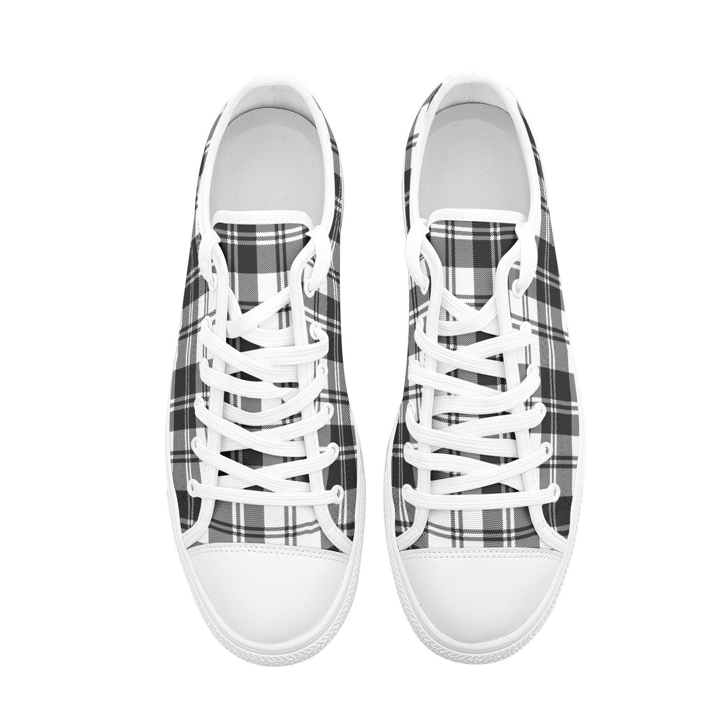 Black & White Tartan Shoes