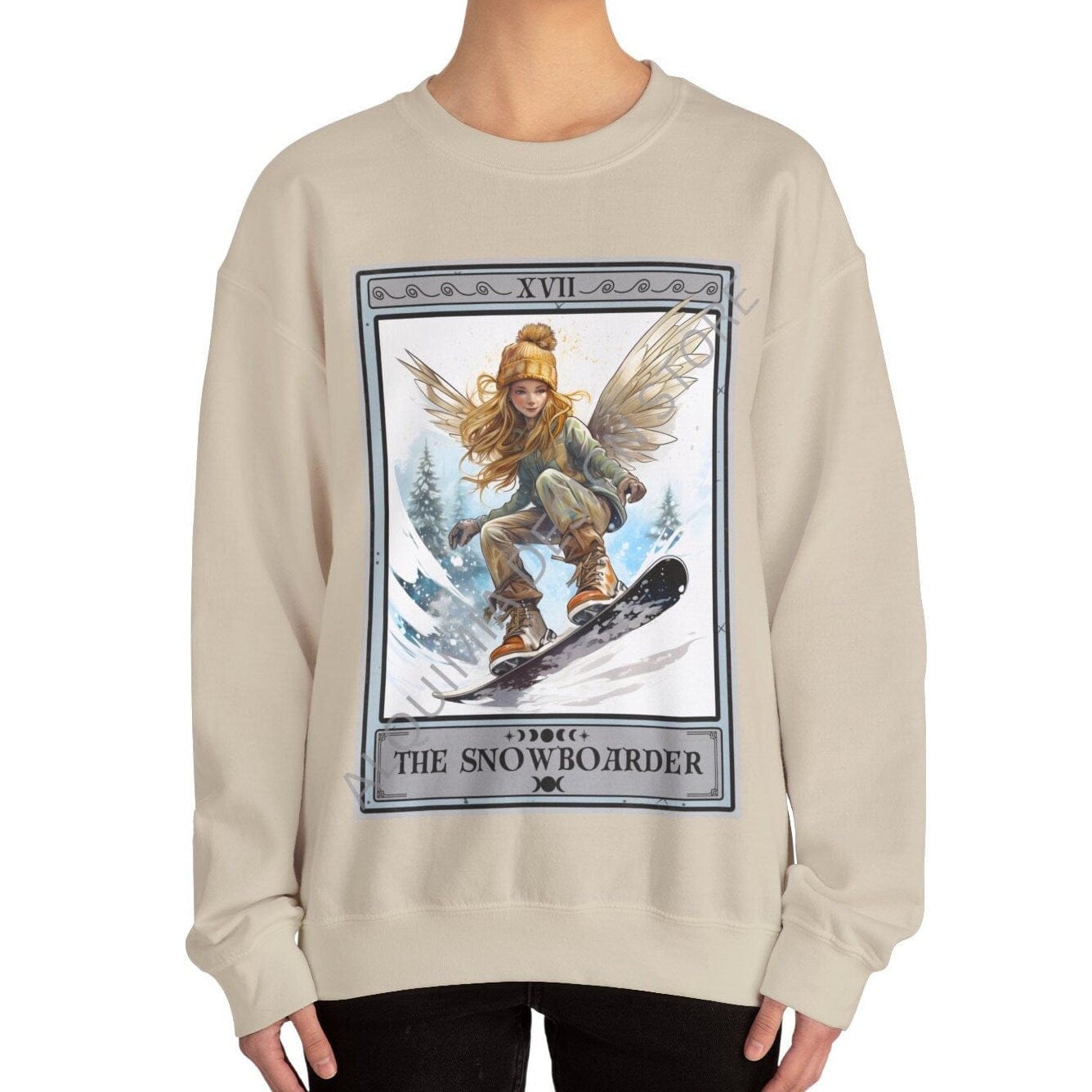 The Snowboarder Tarot Card Sweatshirt