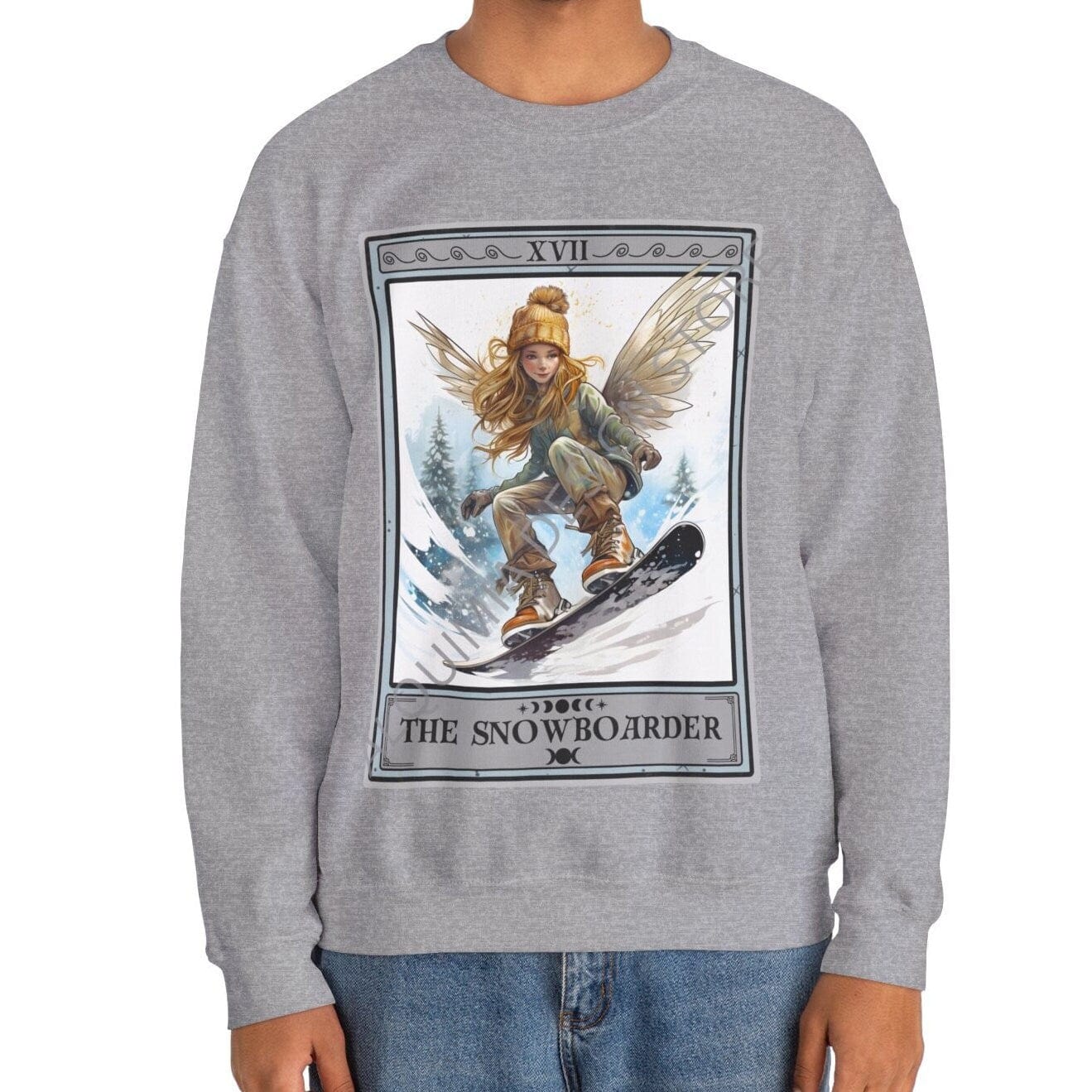 The Snowboarder Tarot Card Sweatshirt