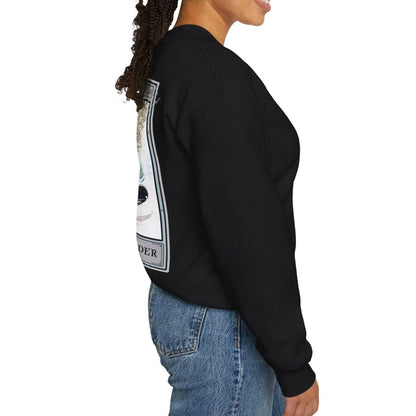 The Snowboarder Tarot Card Sweatshirt, Snowboarding Back Print