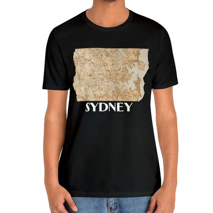 Sydney City Vintage Map T-shirt Australia