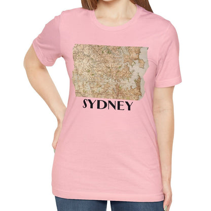 Sydney City Vintage Map T-shirt Australia