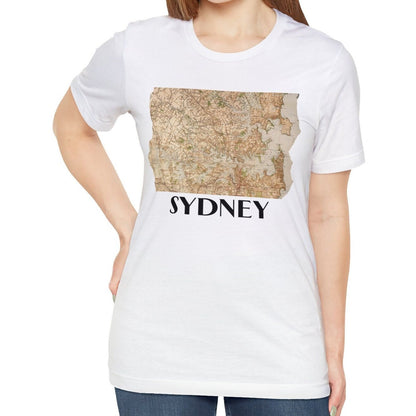 Sydney City Vintage Map T-shirt Australia