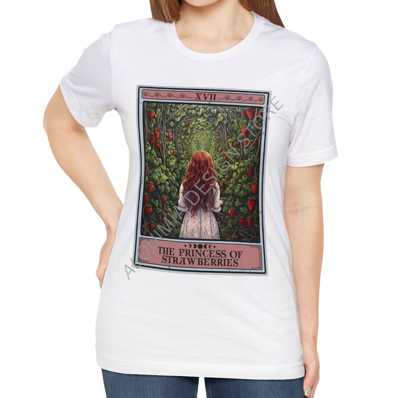 The Princess of Strawberries Tarot Card Shirt, Strawberry Lover