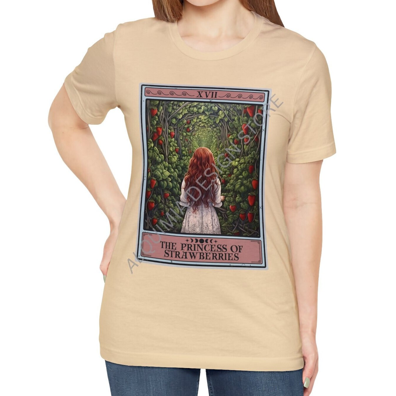 The Princess of Strawberries Tarot Card Shirt, Strawberry Lover