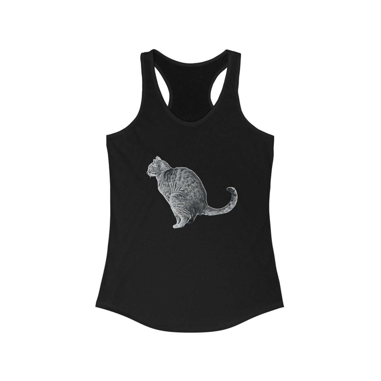 Pooping Cat Tank Top, Racerback