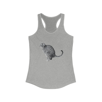 Pooping Cat Tank Top, Racerback