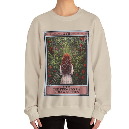 The Princess of Strawberries Tarot Card Sweatshirt Strawberry Lover